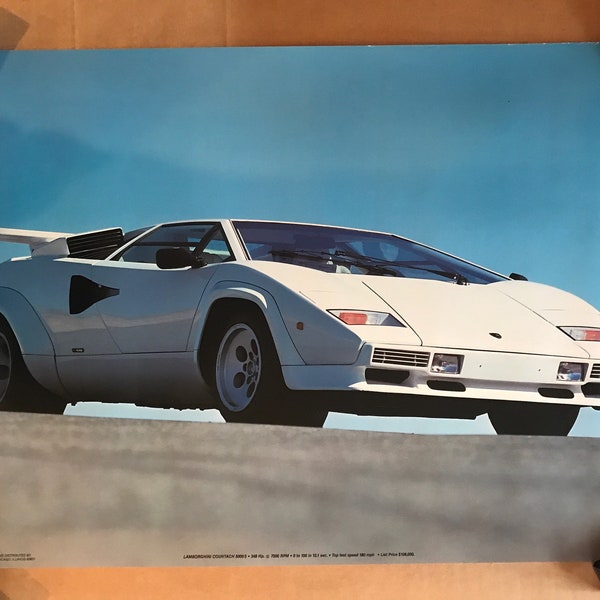 Póster Countach Etsy