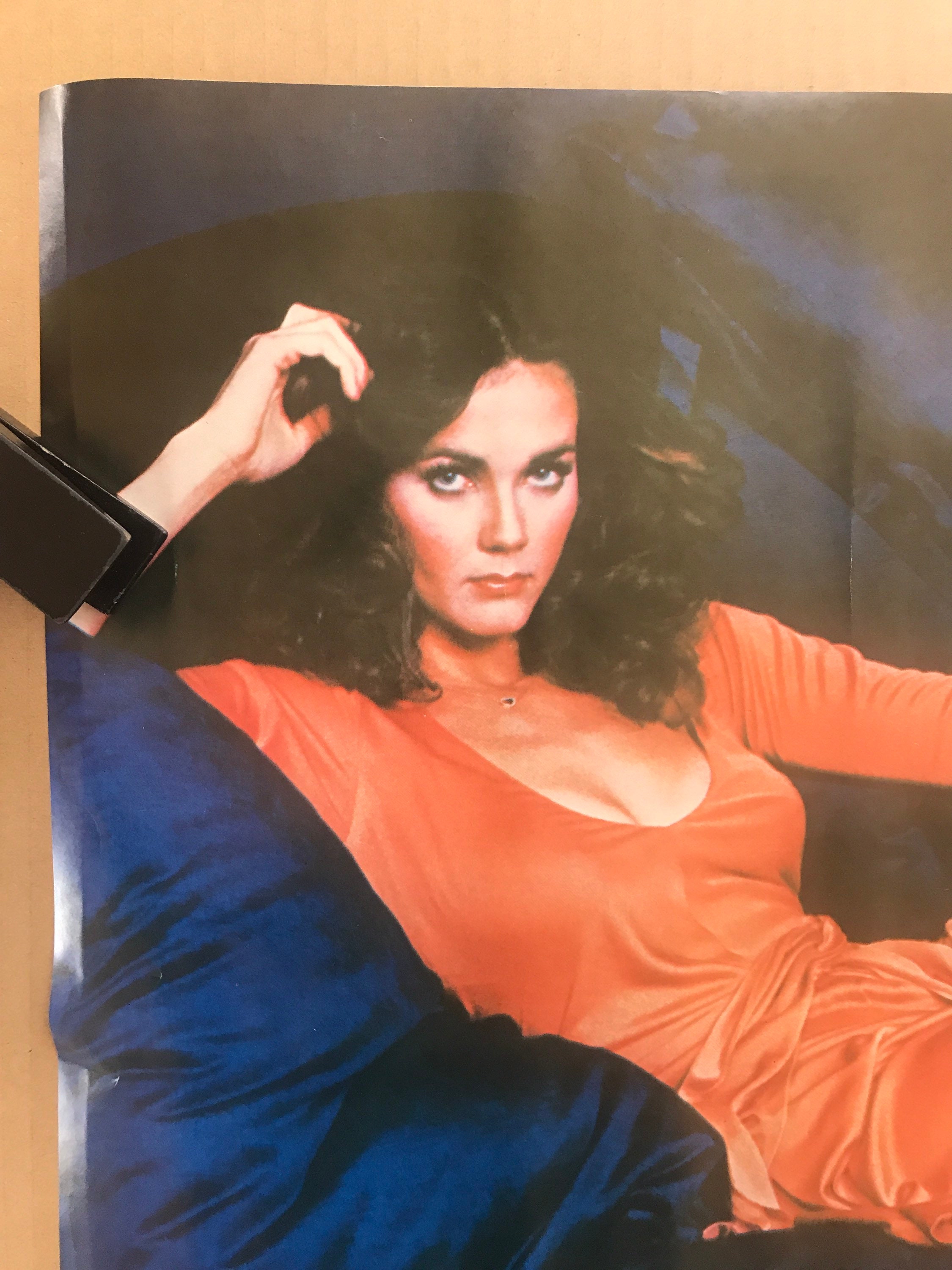 Vintage original 1977 Lynda Carter sexy pinup poster orange - Etsy