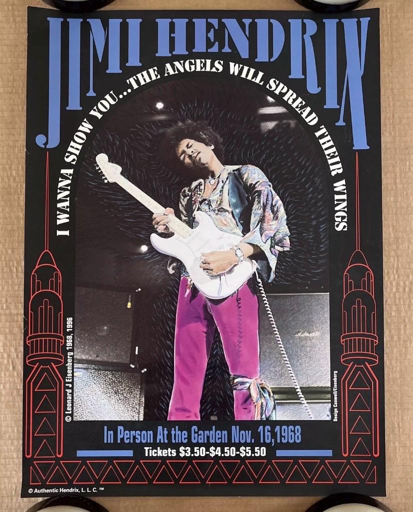 Original Vintage 1996 90s Jimi Hendrix Rock Music Memorabilia