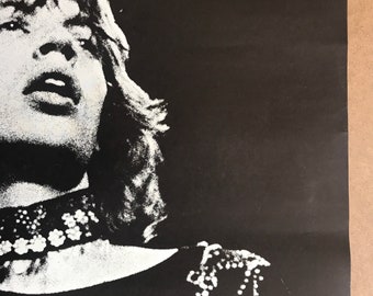 ヴィンテージ オリジナル 1970 年代 ミック ジャガー ポスター