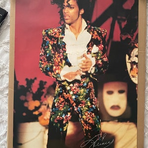 Original Vintage Poster Prince traje de flores 1980