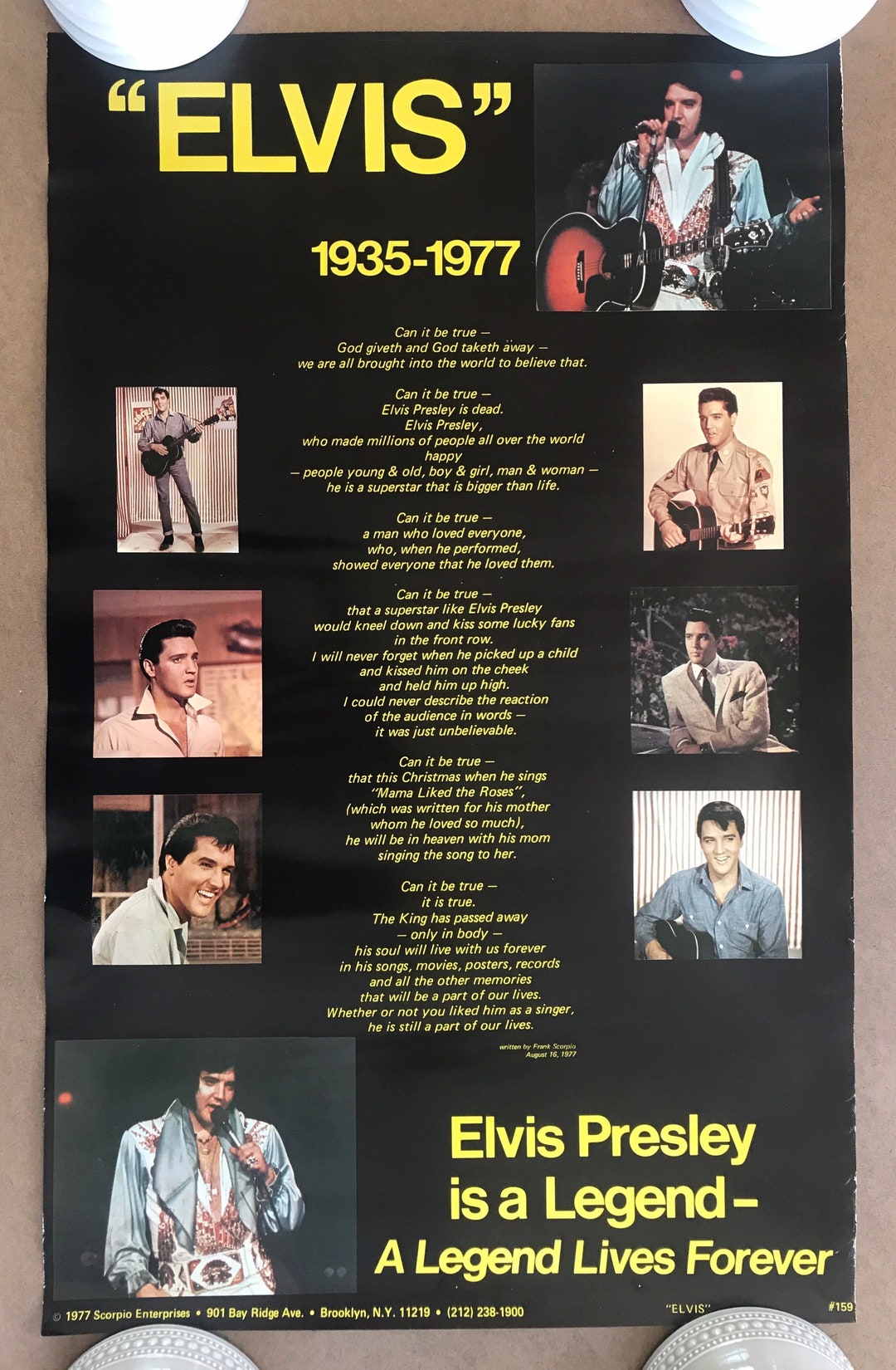 70年代当時物エルヴィス・プレスリー オリジナルウォールハンガー