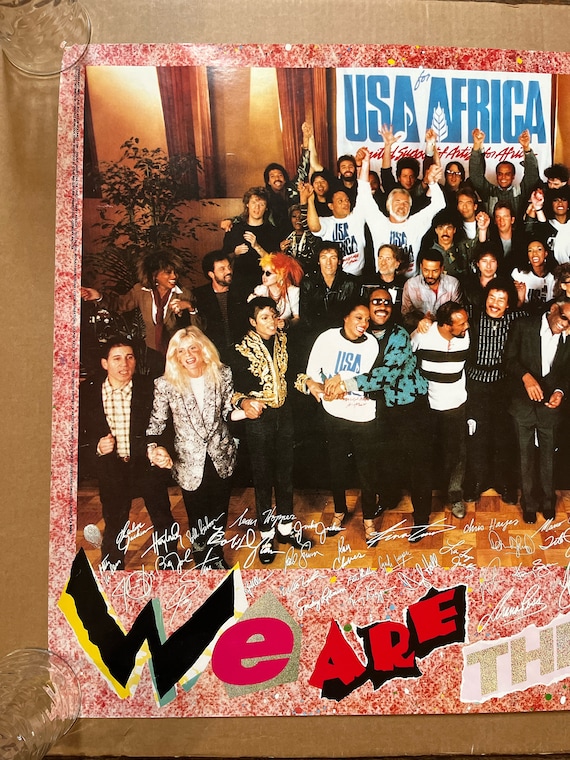 Vintage Poster We Are the World Music Memorabilia 1980s - Etsy