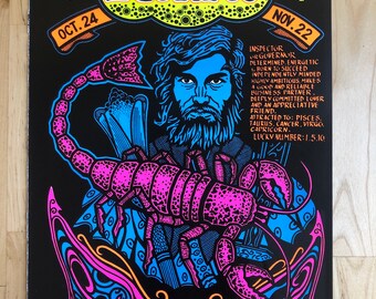 Led Zeppelin Blacklight Poster Pin-up Print Double Sided UV