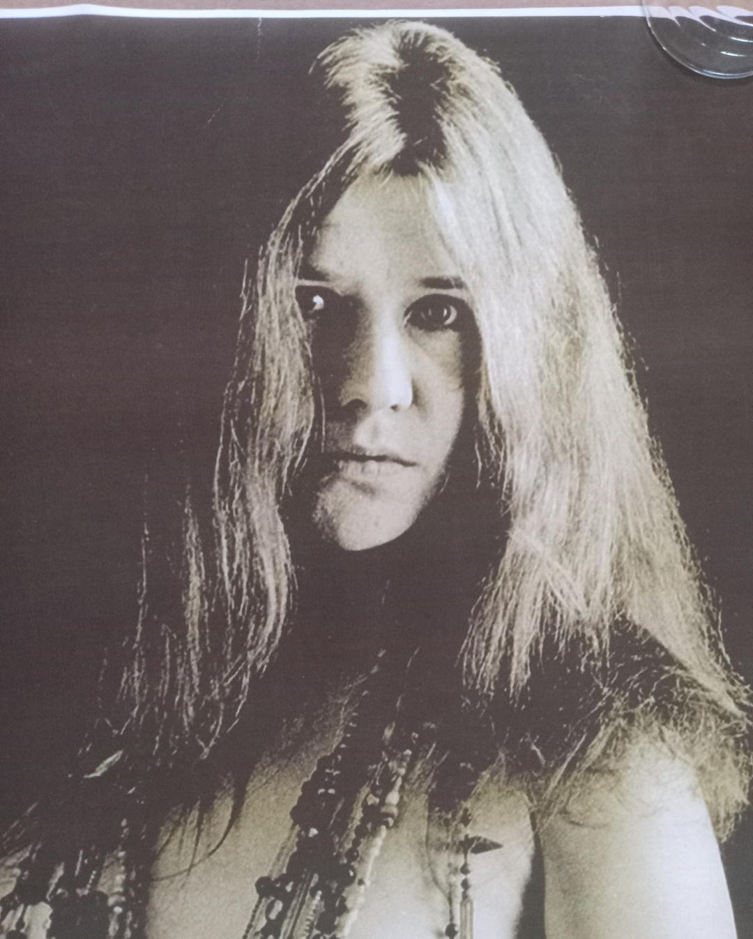 Janis Joplin Poster Naked Necklace Vintage Style Brown Tone - Etsy