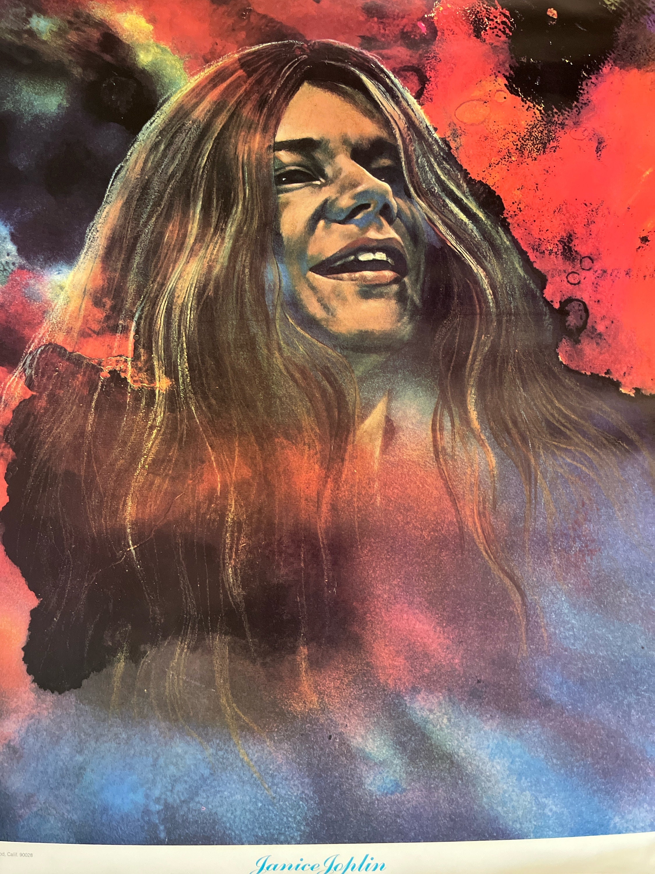 Vintage Poster Janis Joplin Memorial Illustration 1970s Music