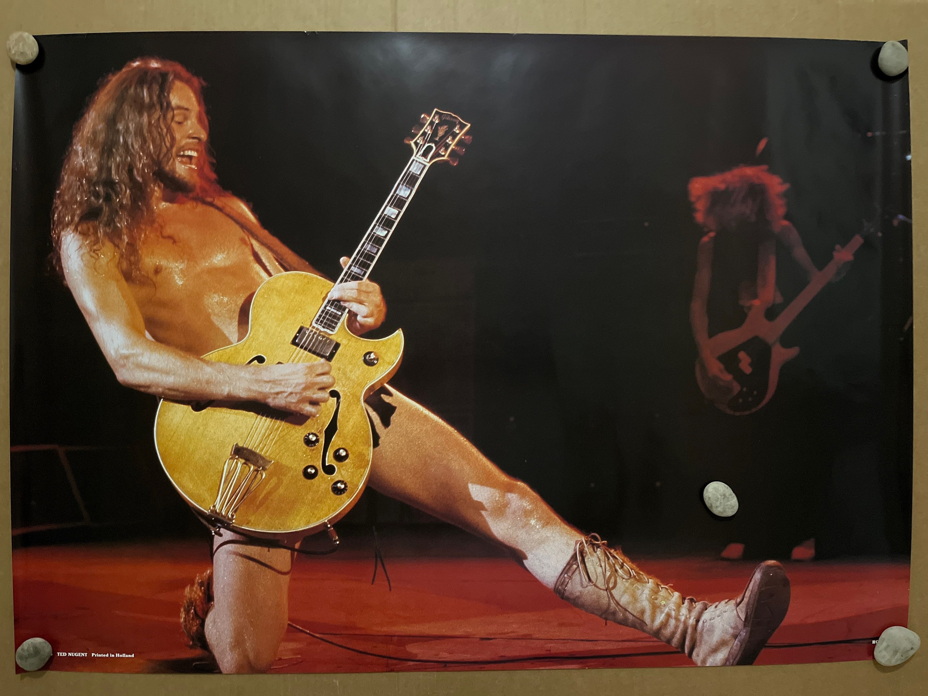 Ted Nugent Guitar on Stage Vintage Poster