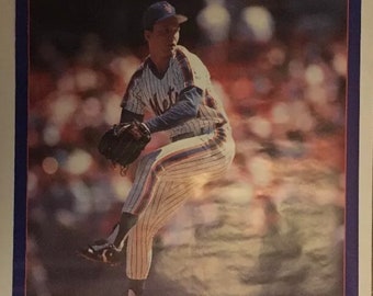 David Cone Vintage Poster New York Mets MLB Baseball Pin-up 1980s Starline