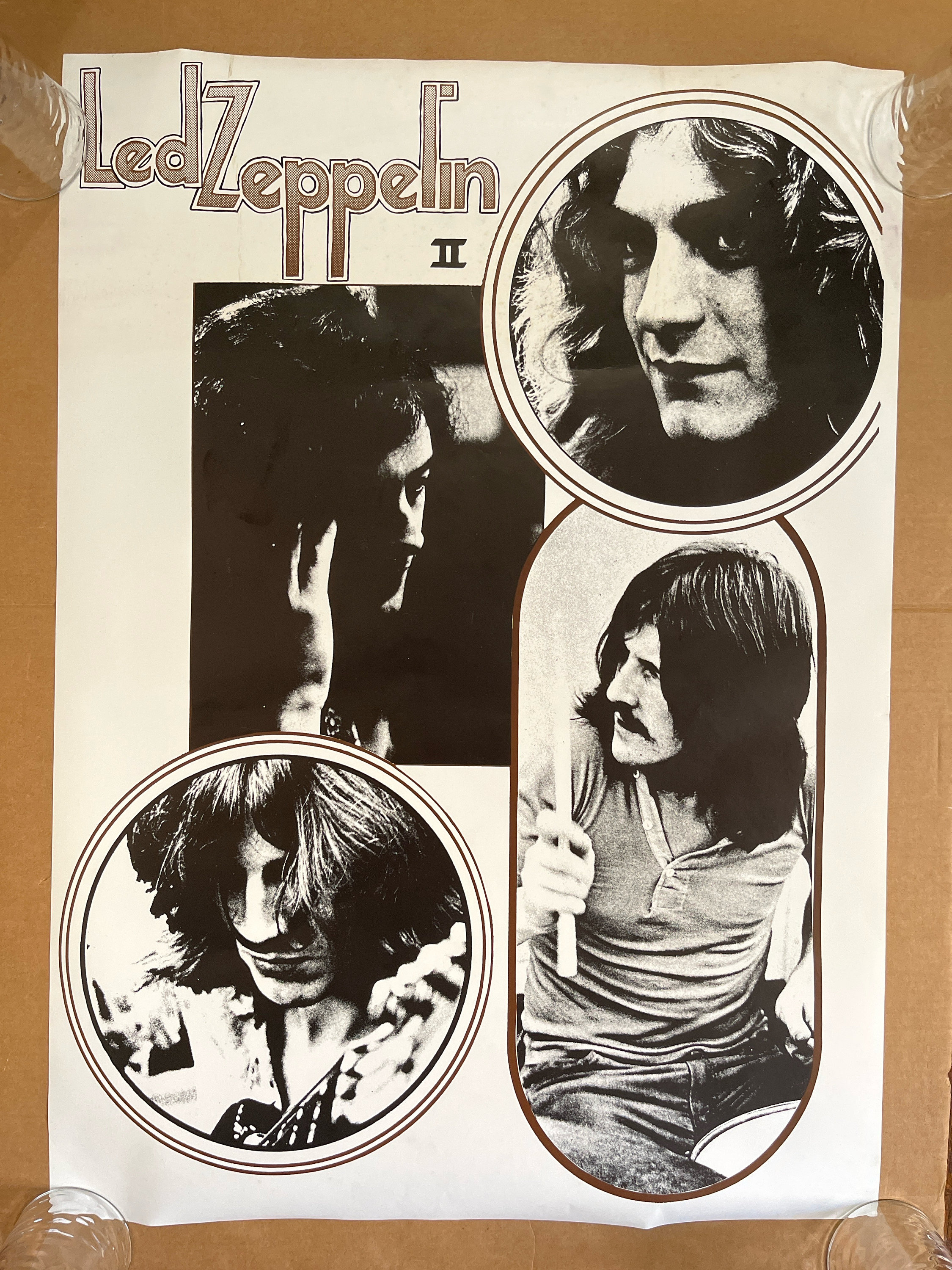 レッド・ツェッペリン II オリジナル ビンテージ ポスター 1970 年代