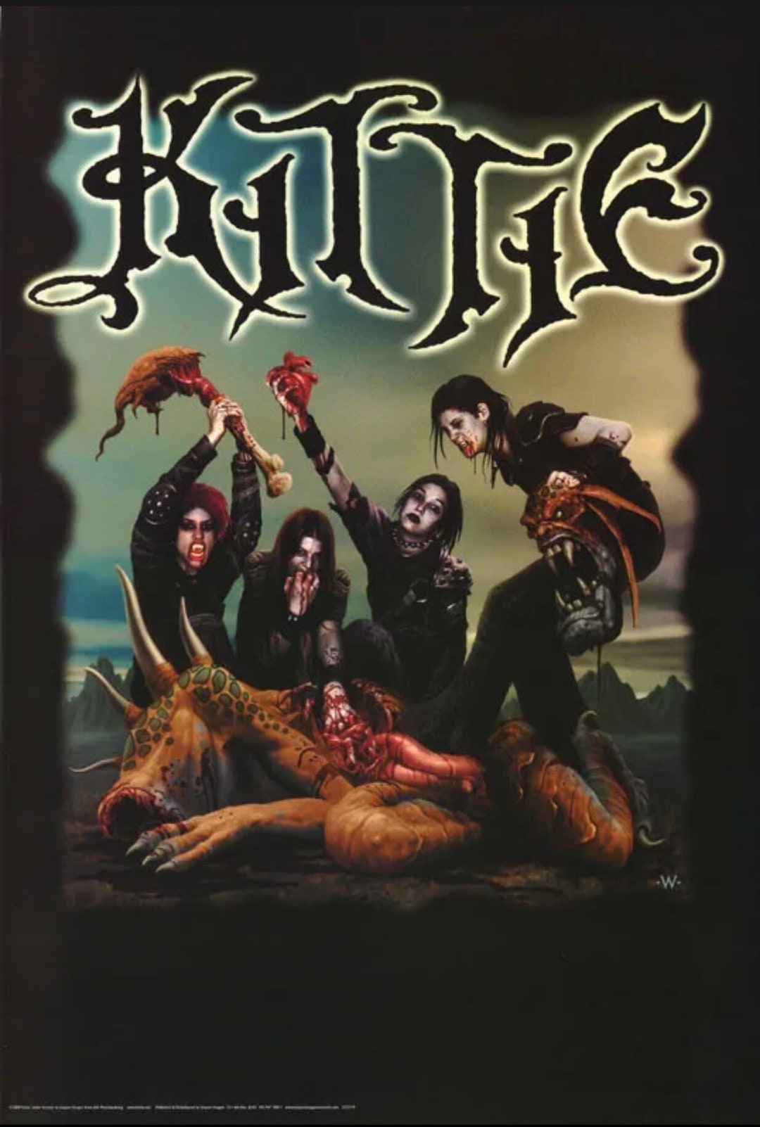 Kittie Vintage Poster Female Metal Band Canada 1990s Import Images Music Memorabilia Pinup Metal