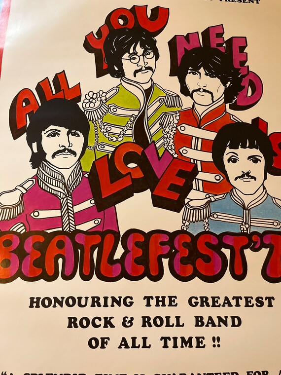 Beatles Poster ❺ The Beatles Graphics Poster Rock Star Icon Band Music Legend