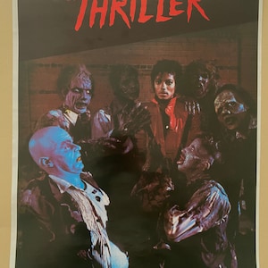 Original Vintage Poster Thriller Michael Jackson 1980’s pop music memorabilia