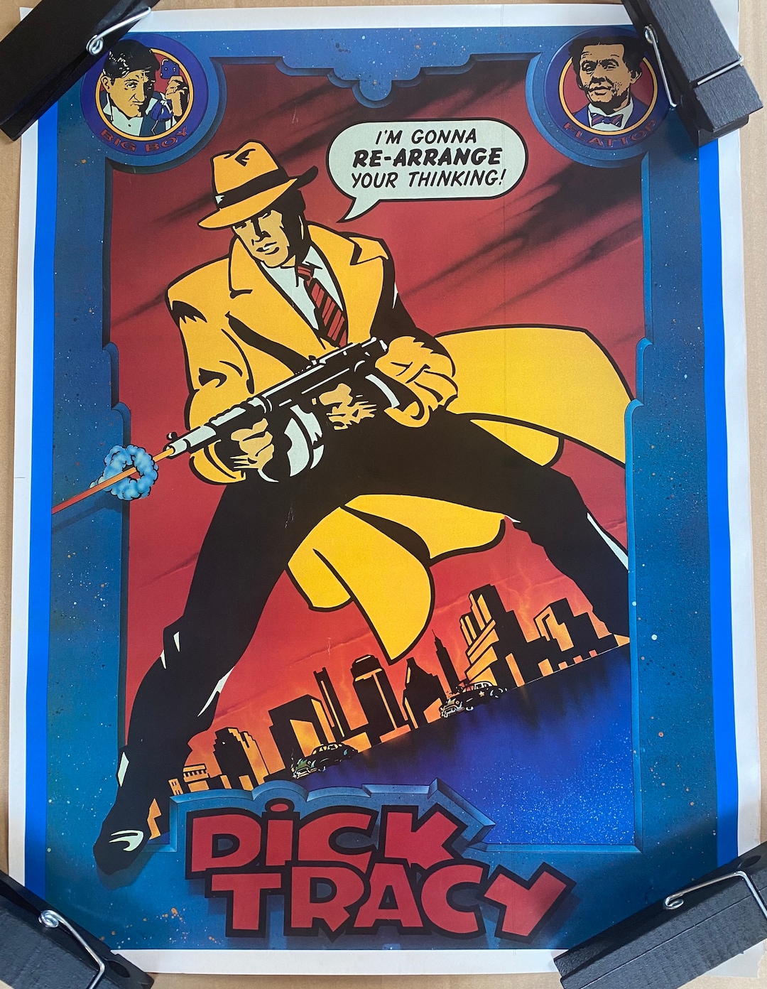 ディック・トレイシー オリジナル ビンテージ ポスター 1980 年代