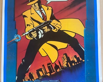 ディック・トレイシー オリジナル ビンテージ ポスター 1980 年代
