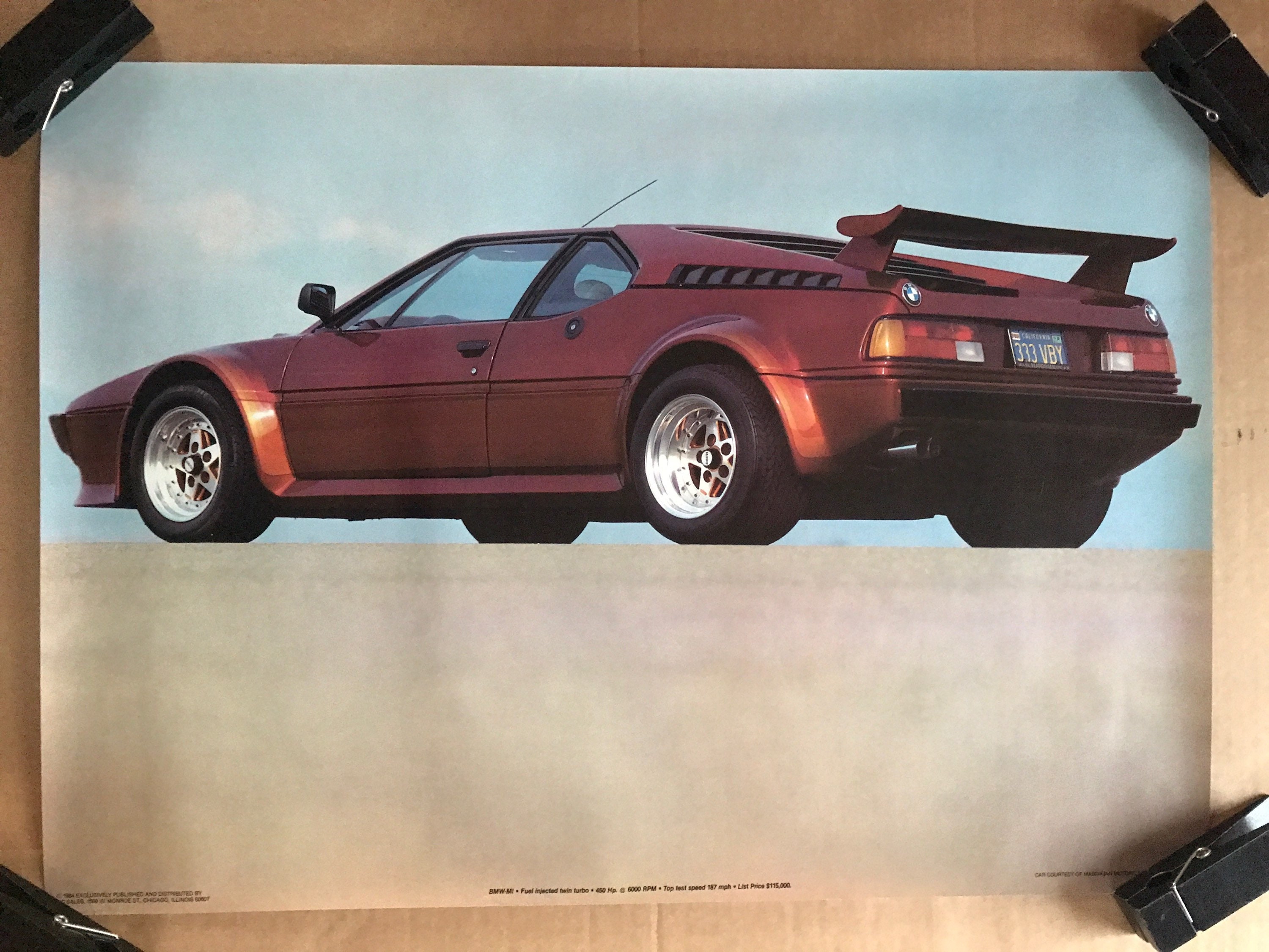 Vintage Original 1984 BMW MI Poster Memorabilia Race Car German - Etsy