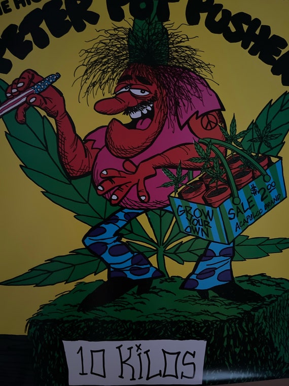 Peter Pot Pusher Original Vintage Poster Marijuana Weed Smoking