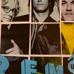 REM Up cartel vintage original anuncio promocional de música comercial REM 1990s