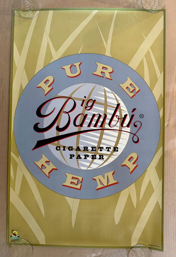 Bambu Poster Rolling Papers Smoke Shop Headshop Logo Smokers Weed Man Cave  Dorm Room Garage Attic - Etsy