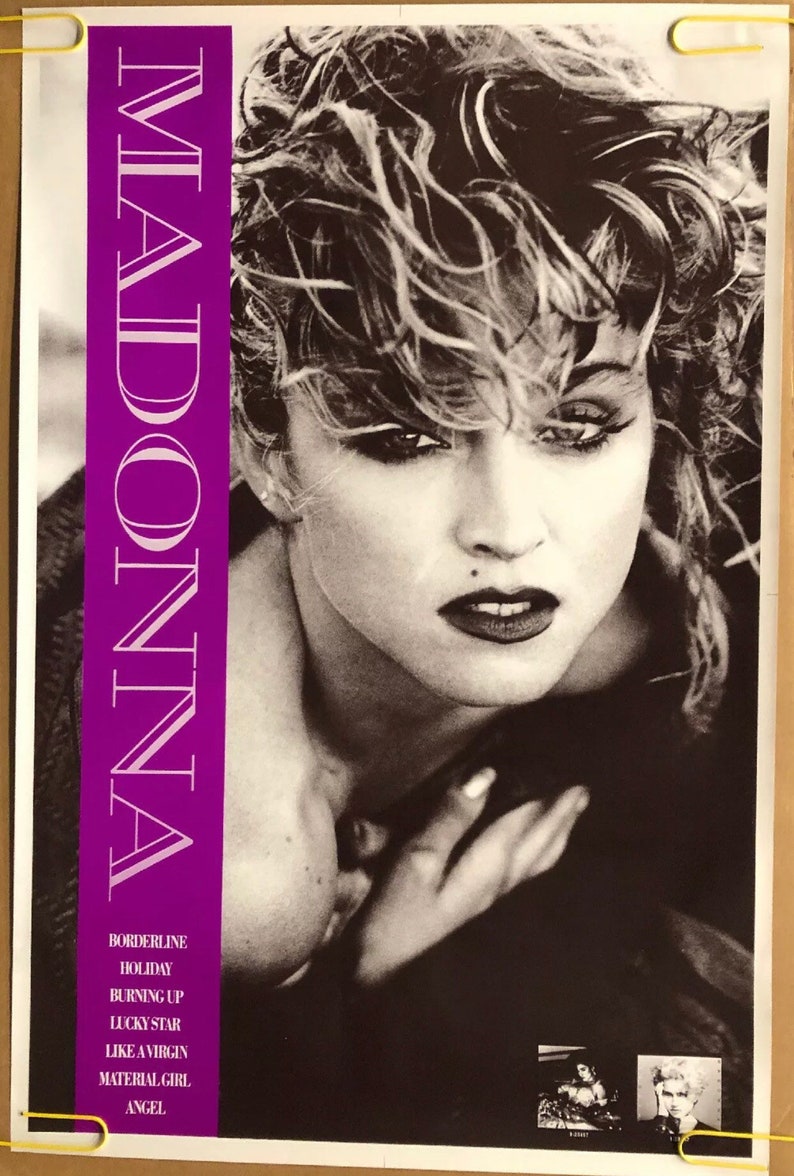 Madonna Original Vintage Poster 1980s Music Promo Borderline Etsy