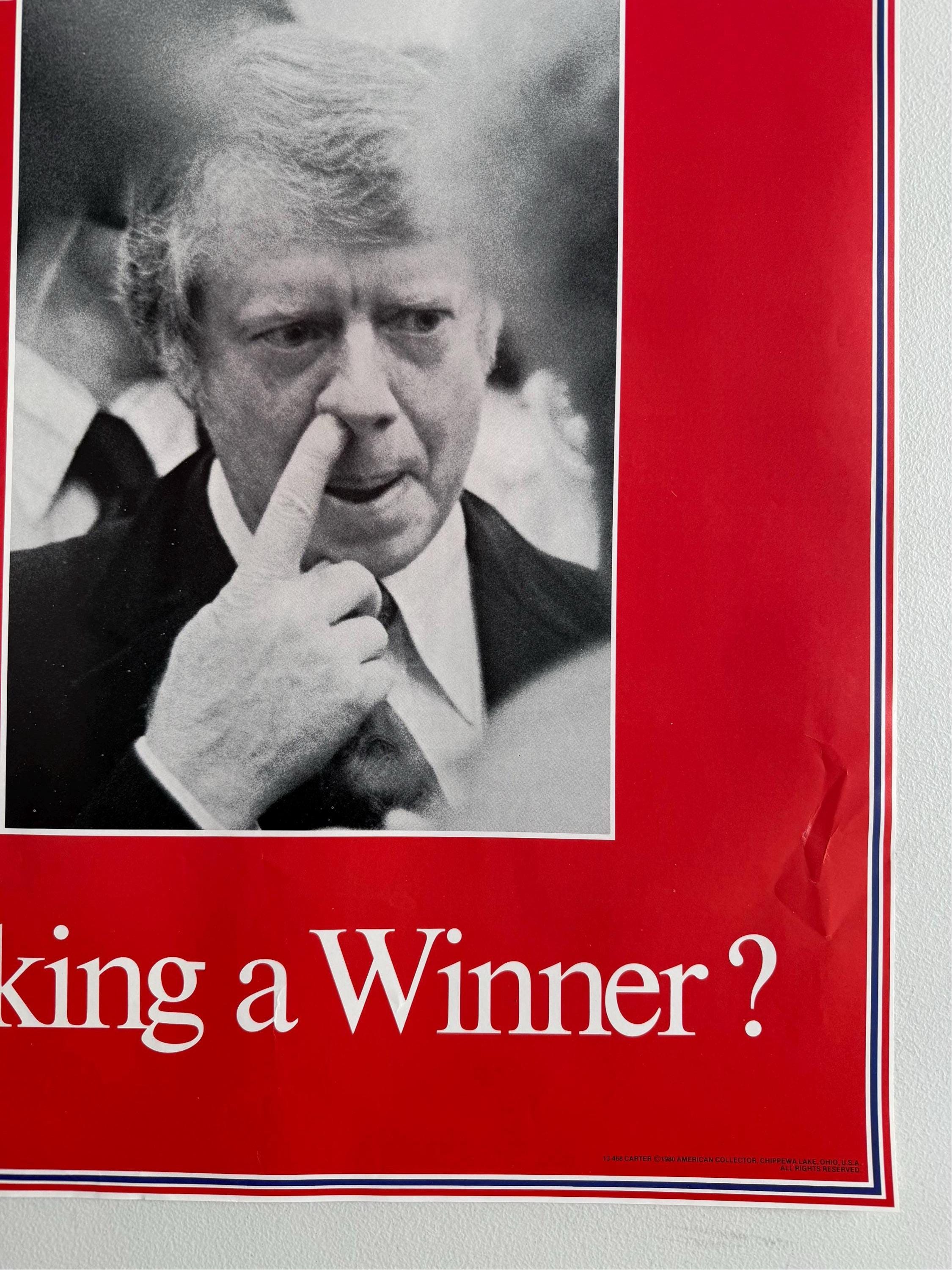 Vintage Original Poster 1980 Jimmy Carter Picking a Winner