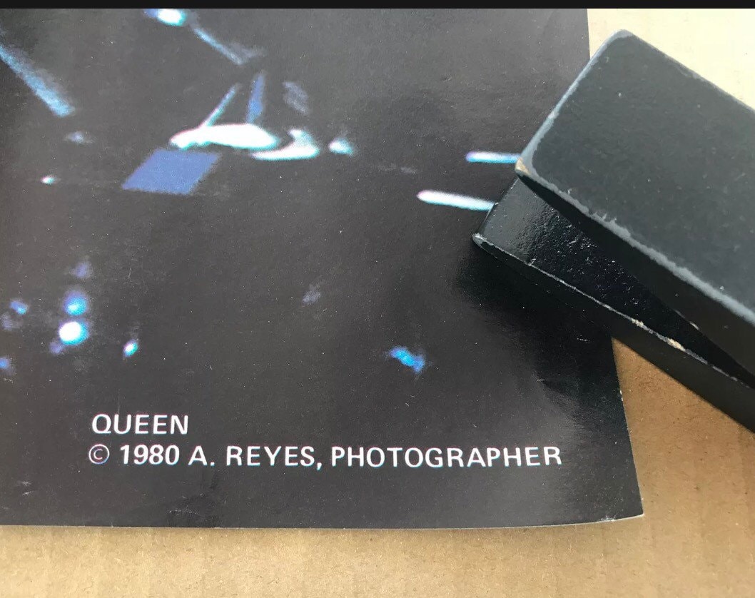 Vintage Original 1980 Queen Freddie Mercury Poster Stage Rock Music  Memorabilia, image size:1058x838