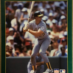 Original Vintage Cartel Oakland Atléticos Mark McGwire Starline 1988 Béisbol