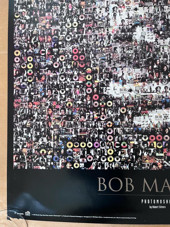 Bob Marley Photomosaic Vintage Poster Mosaic Profile Picture