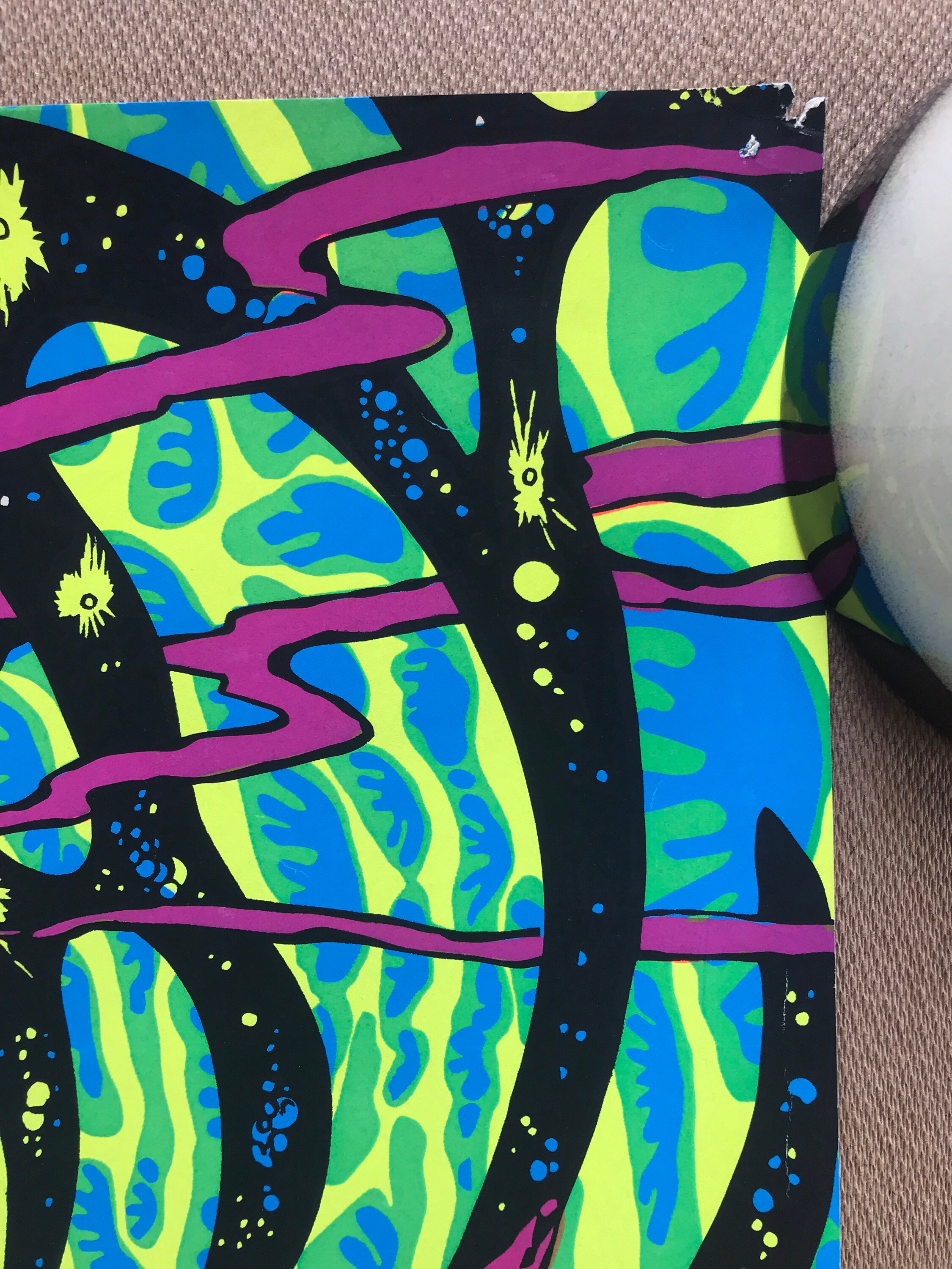 Vintage Original 1970s 2000 Light Years From Home Blacklight