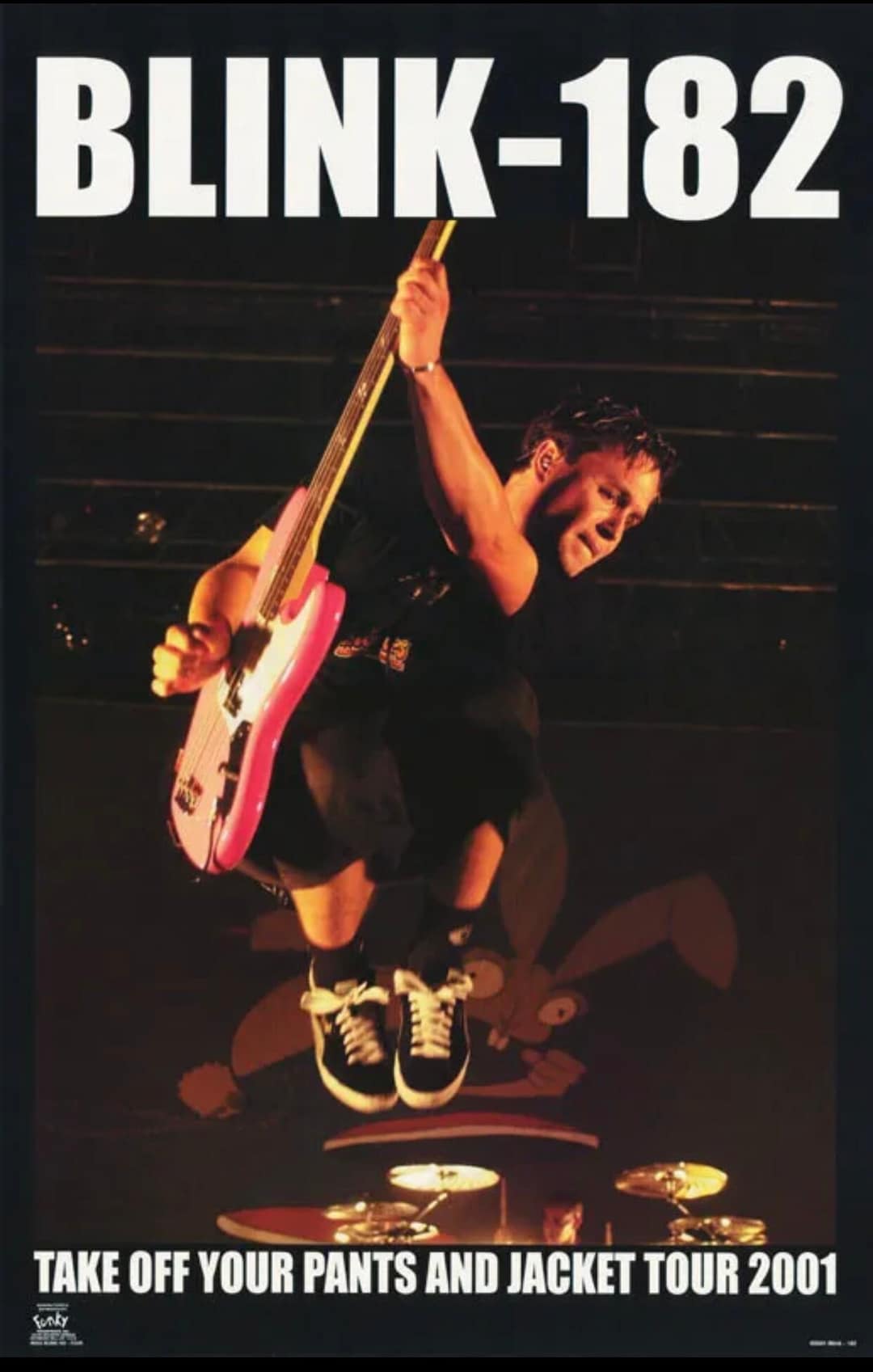Blink 182 Tour Vintage Poster Take off Your Pants and Jacket 2001