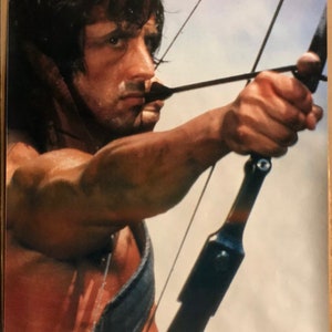 Original Vintage Poster Rambo Film Memorabilia 1980 Pin Up Sylvester Stallone