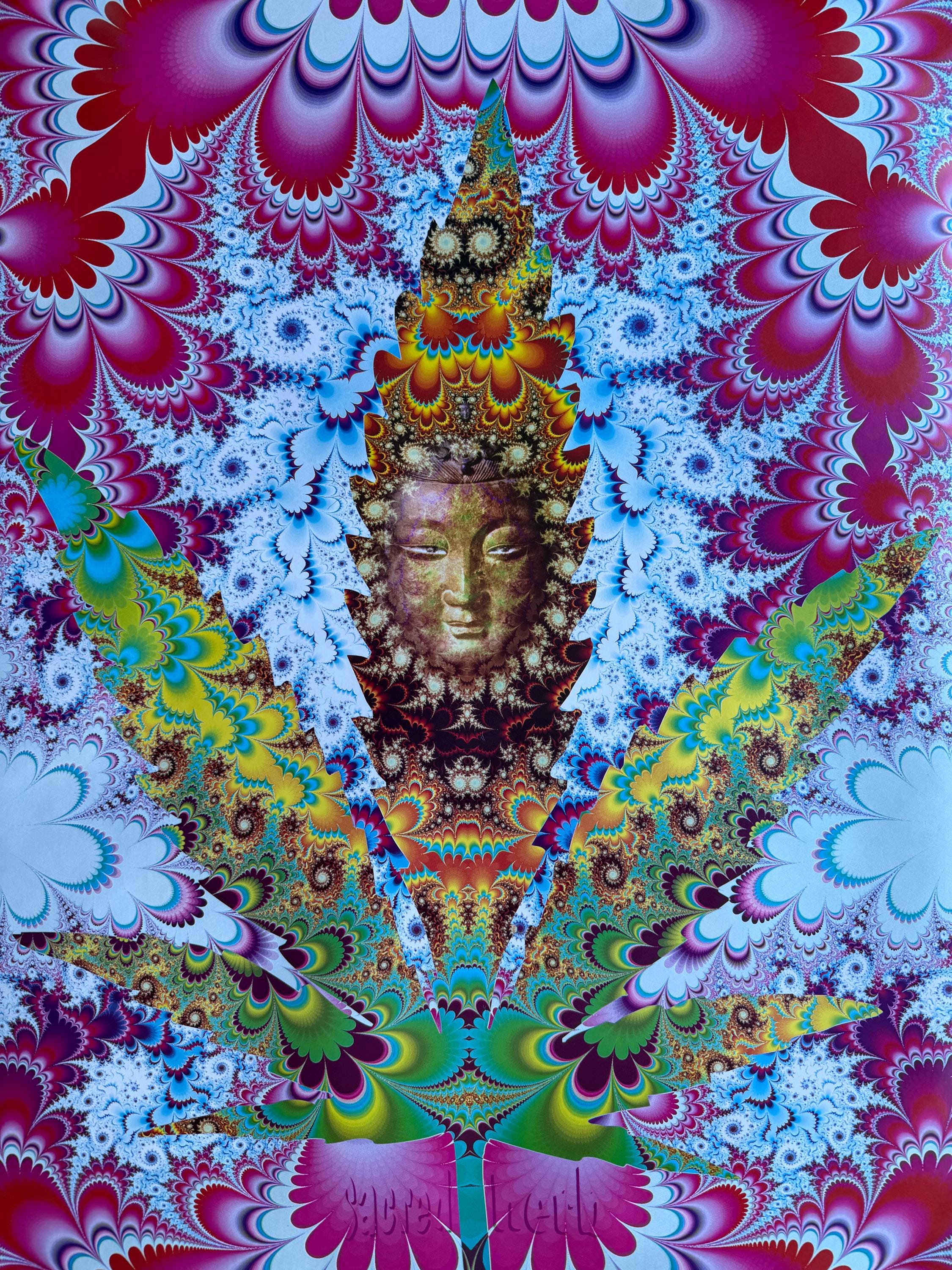 Vintage Original Sacred Herb 1994 Poster Gregory Sams Psychedelic