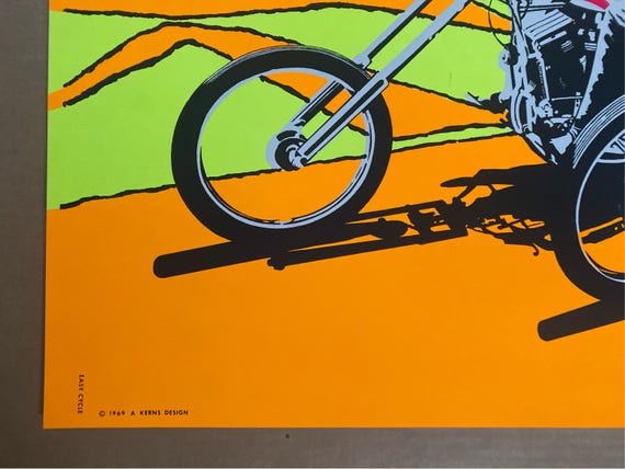 1969 Easy Rider Moto Chopper Poster Film Cool Peter Fonda & Dennis Hopper - Foto 2