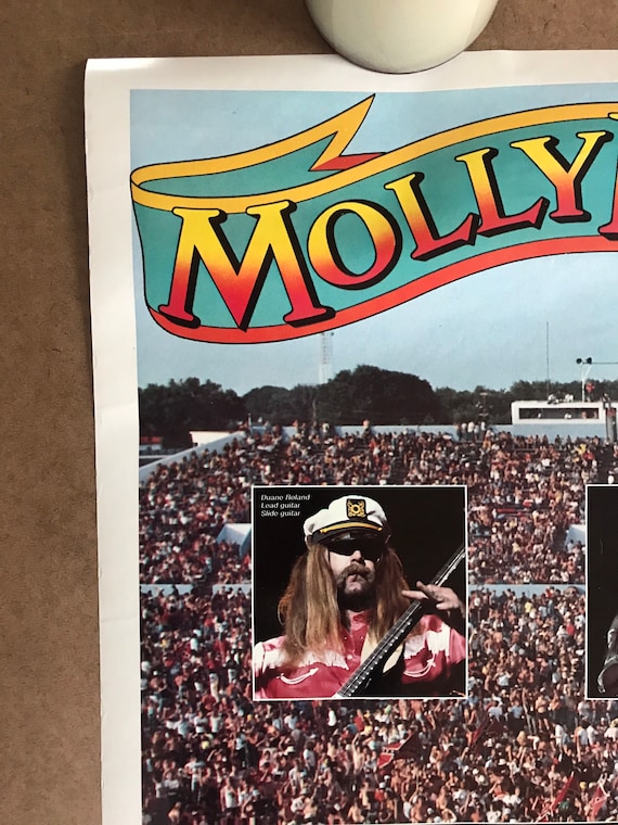 Vintage Original 1980s Molly Hatchet Collage Poster 1980 Rock