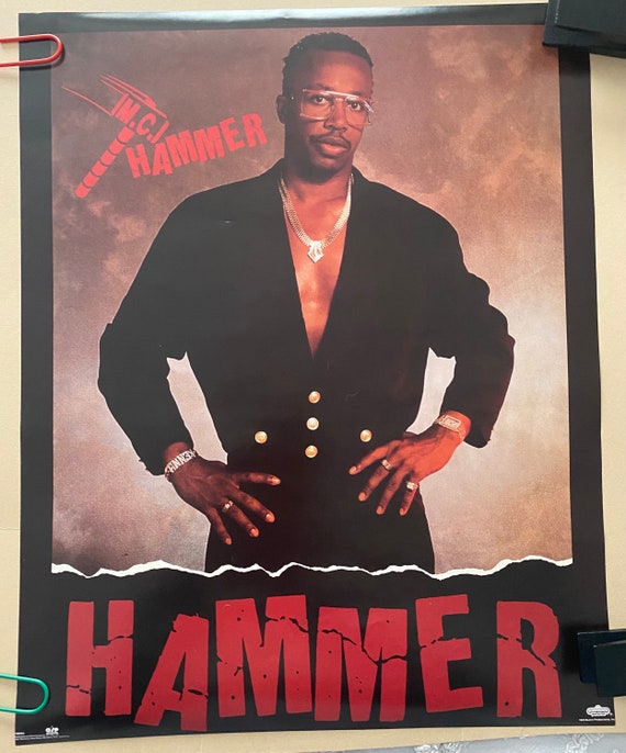 Poster vintage originale M.C Hammer 1990 cimeli di musica hip hop - Etsy  Italia