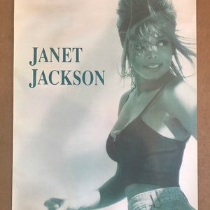 90s vintage poster「Janet Jackson」 Vintage Poster Janet Jackson Runaway Heart Hands 1990 Music
