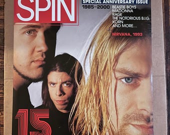 ニルヴァーナのビンテージポスター、スピン誌の表紙アート、記念版