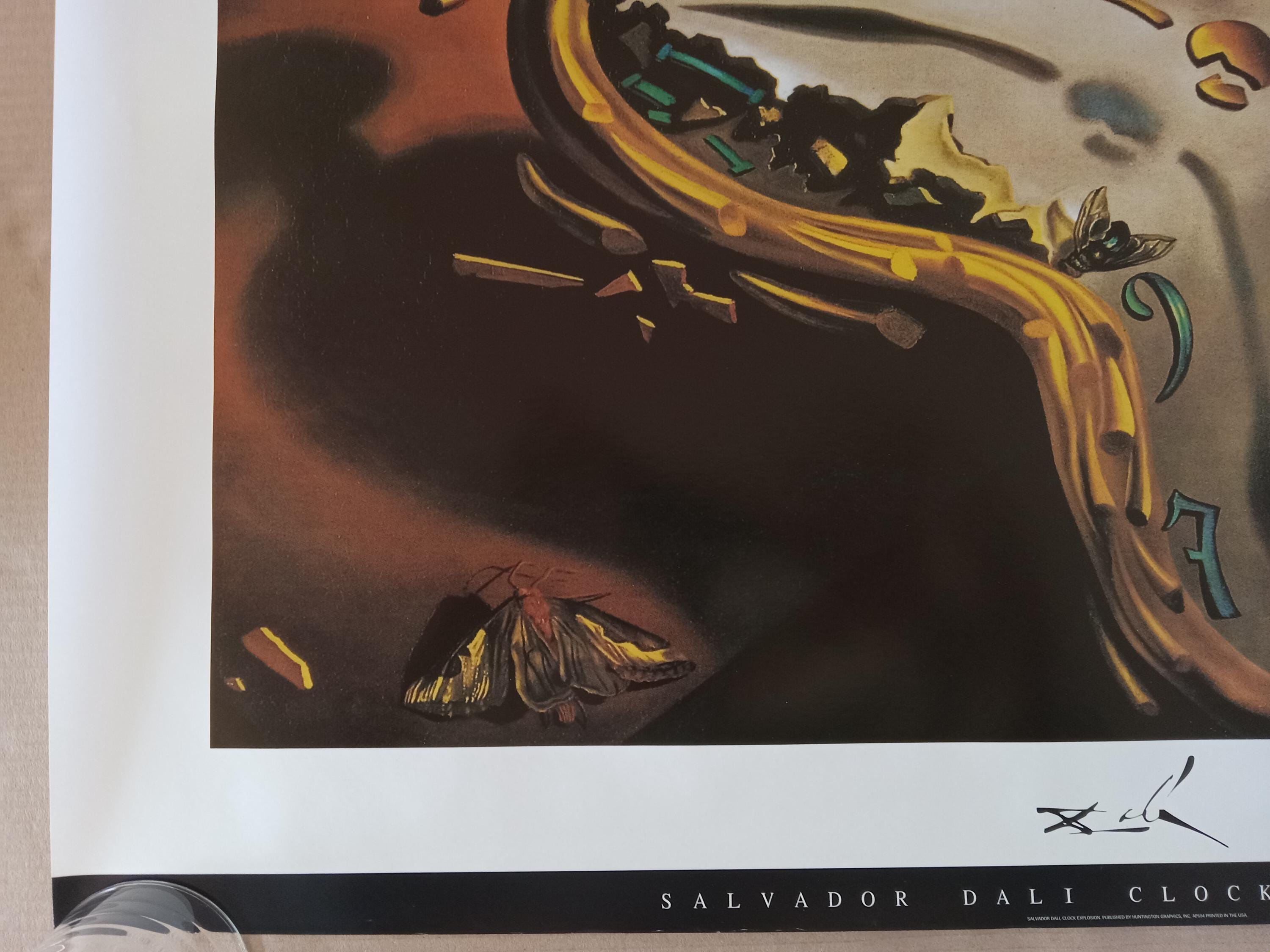 Salvador Dali Clock Explosion Vintage Poster Art Prints Trippy Psychedelic  1980s - Etsy, image size:3000x2250