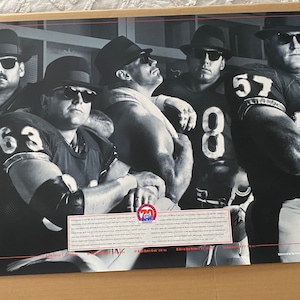 Chicago Bears Blues Brother 1989 cartel original de la temporada vintage Music Radio WGN 720