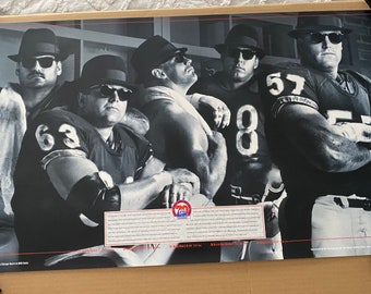 Chicago Bears Blues Brother 1989 original vintage season poster Music Radio WGN 720