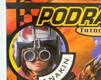 ヴィンテージ スター・ウォーズ ポッドレース ポスター、アナキン、タ