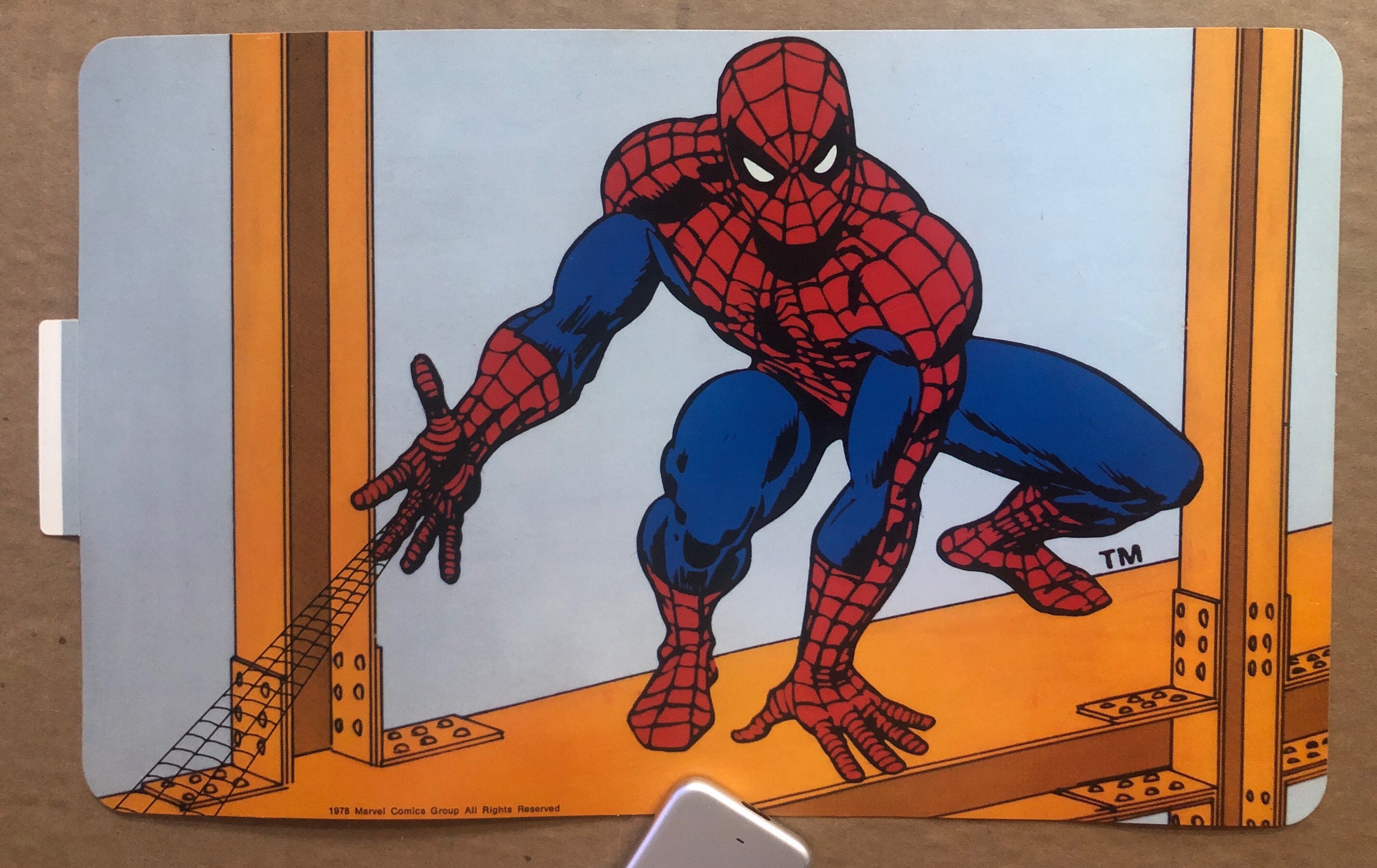 Spider-man Vintage Phonograph Sticker Poster Marvel Original 1978