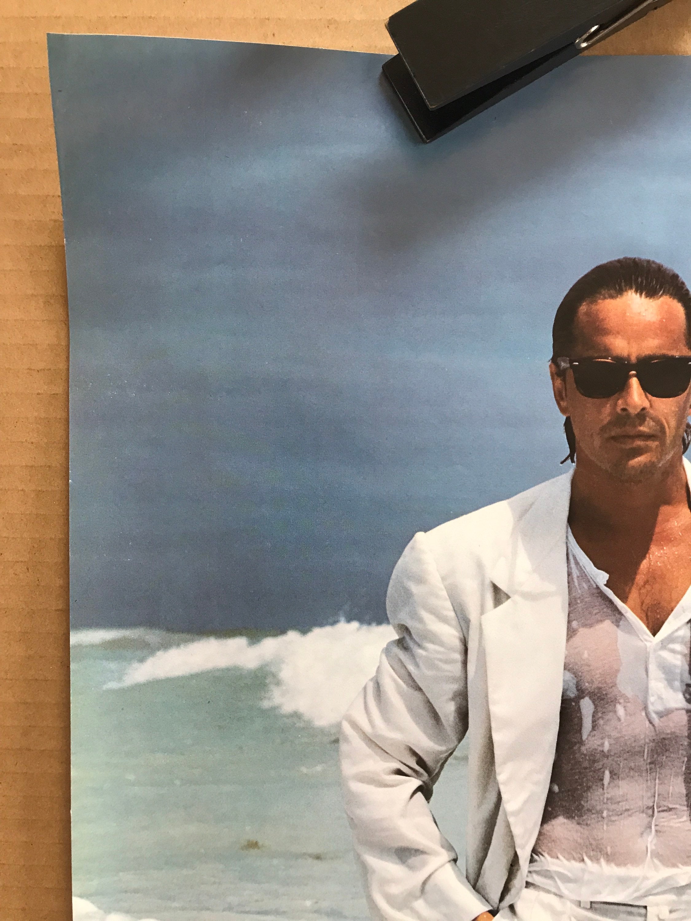 USA現地調達：マイアミ・バイス絶頂期のドン・ジョンソンの巨大ポスター USA現地調達：マイアミ・バイス絶頂期のドン・ジョンソンの巨大