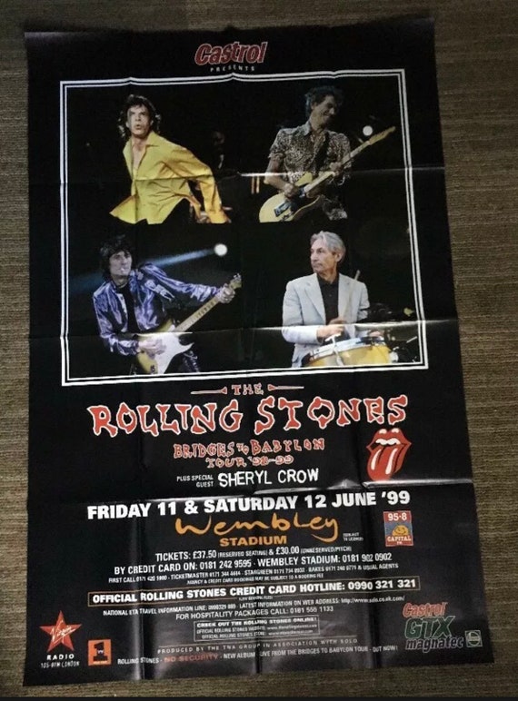 Vintage Original the Rolling Stones 1990s '98 '99 Babylon