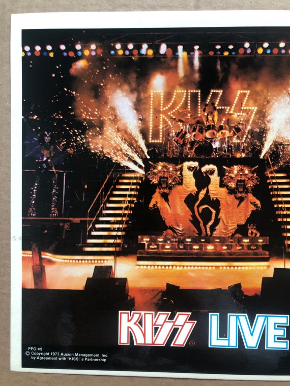 KISS LIVE II ヴィンテージ ステッカー ポスター オリジナル 1977