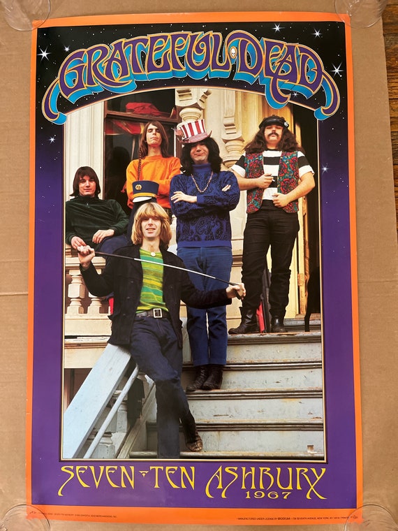 The Grateful Dead Seven Ten Ashbury 1967 Print Brockum 1990s