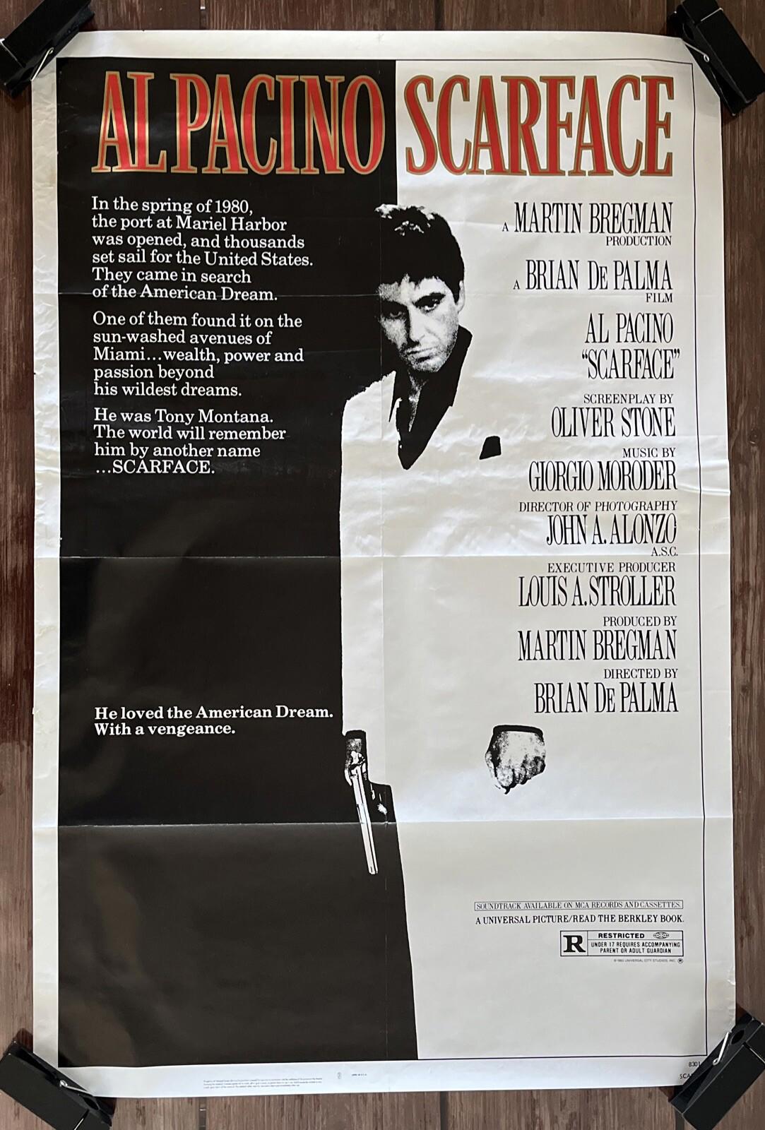 ヴィンテージ オリジナル 1983年 アル・パチーノ主演映画