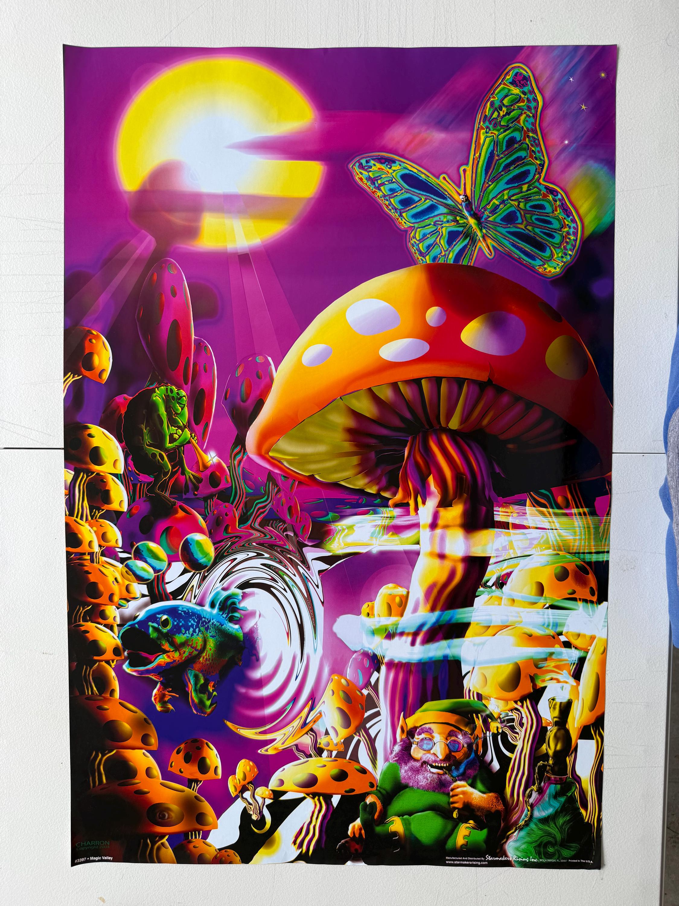Psychedelic Blacklight Posters With Gnomes - Etsy
