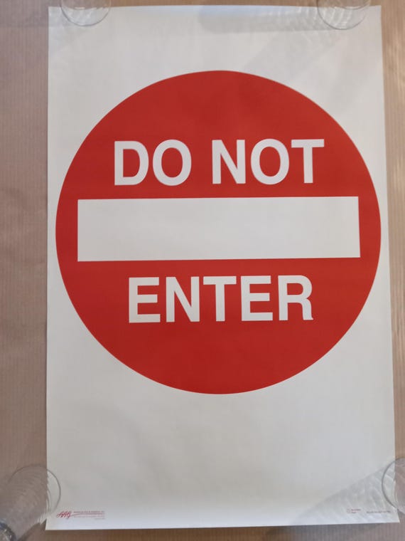 70s USA DO NOT ENTER ロードサイン メタル看板 ビンテージ Vintage Original 1970s DO NOT ENTER Poster Traffic Safety Sign