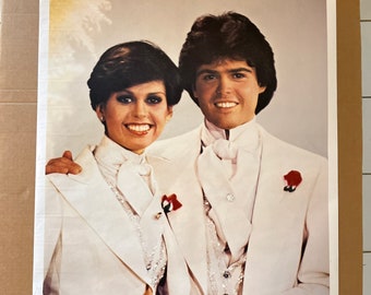 Donny and Marie fan club vintage poster 1970s