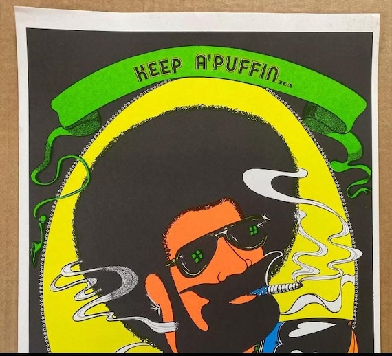 ヴィンテージ   keep on puffin ブラックライトポスター ヴィンテージ keep on puffin ブラックライトポスター - メルカリ
